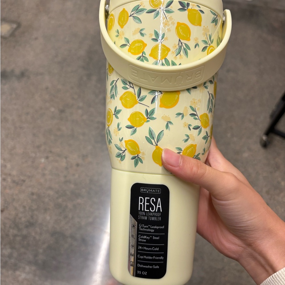 Brumate 35 OZ Resa Straw Insulated Tumbler, Color:  Limoncello